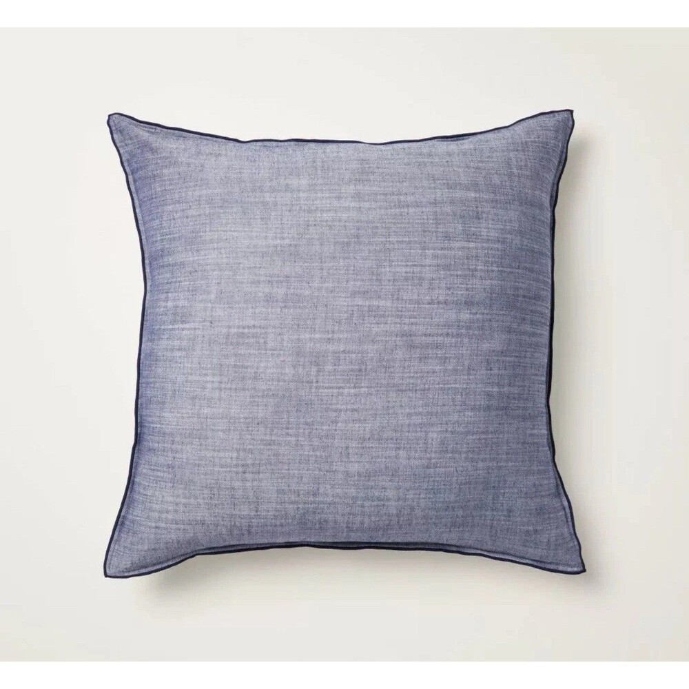 SET OF TWO 26"x26" Euro Square Throw Pillow Blue - Hearth & Hand with Magnolia